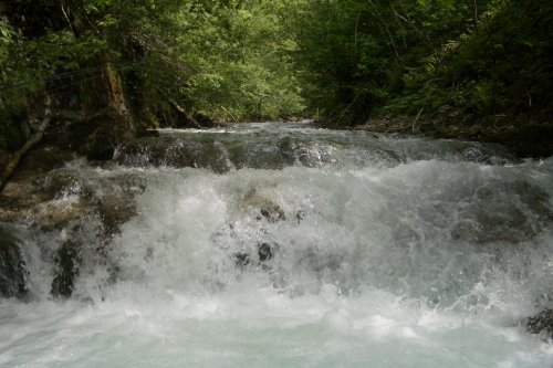 Wasserwalzen im Fliegenfischerrevier in Hüttschlag